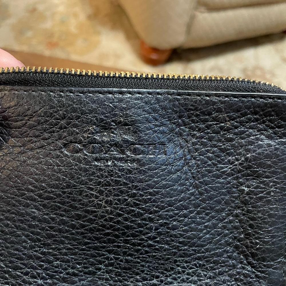 Coach Double Corner Zip Wallet Black